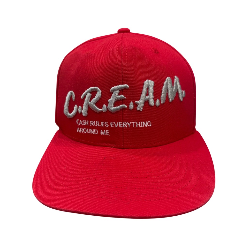 Muka Snapback Hat Mens OSFM Red Excellent CREAM Cash Rules Everything Around Me